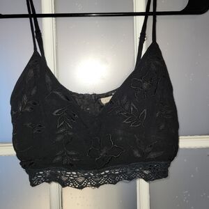 PacSun Black Floral Lace Bralette